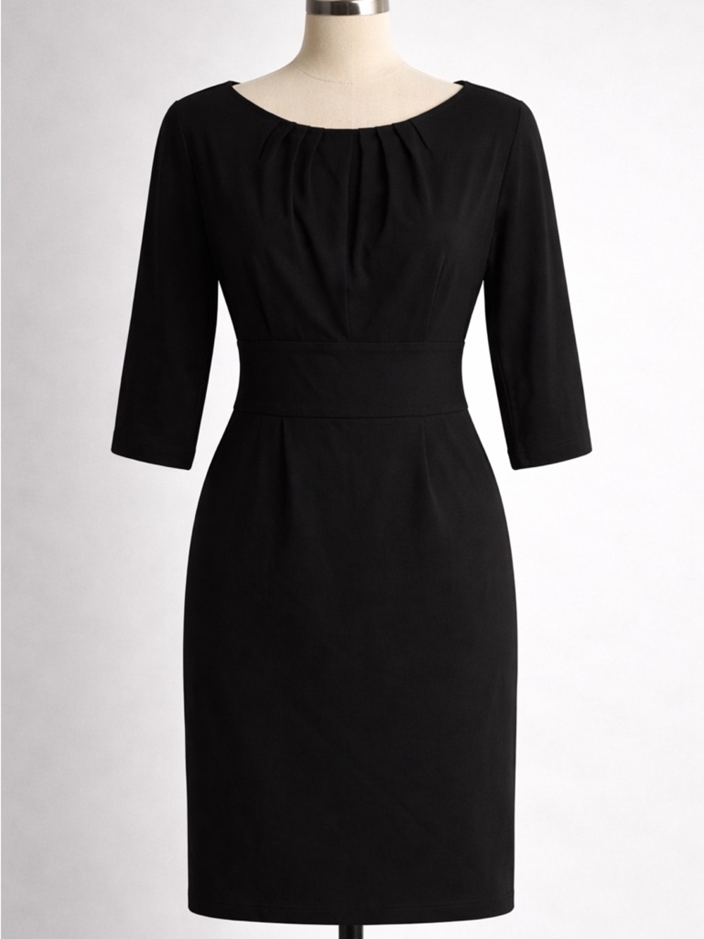 Trina Turk Black Long Sleeve Sheath Dress